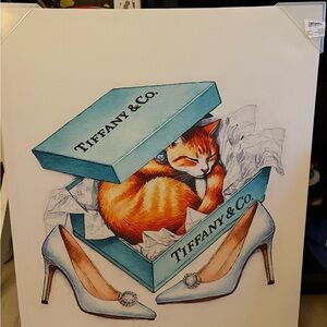 Tiffany & Co. Blue Box with Cat and Heels Art